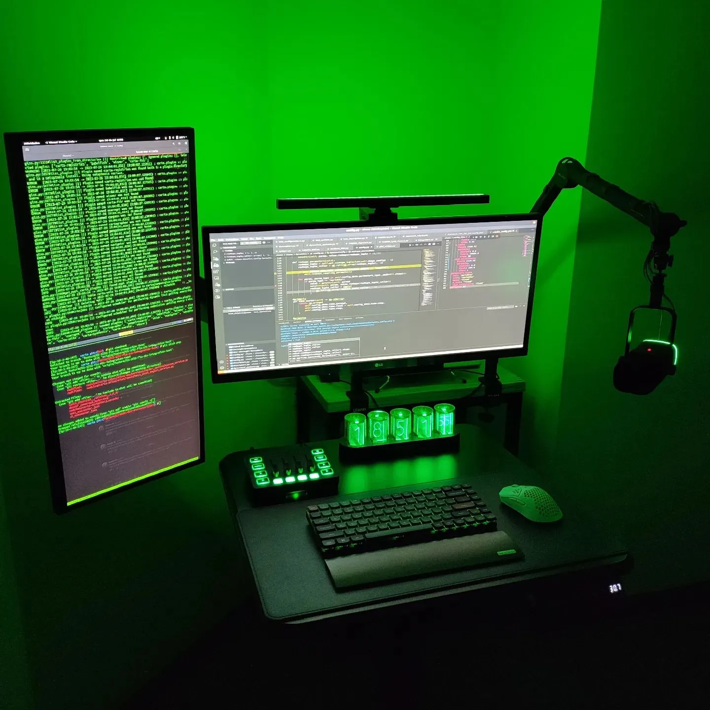 Dark green terminal workspace supporting the RAG systems case study